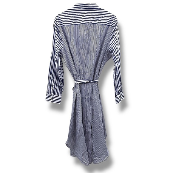 Lauren Ralph Lauren Stripe Shirtdress Women's Size 18W Cotton Belted Button Up - Picture 4 of 12